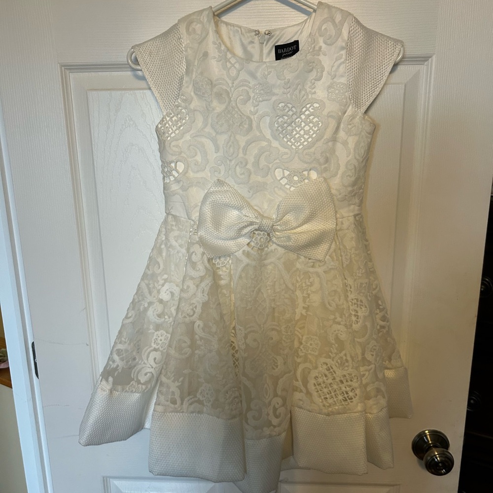Elegant White Kids Dress by Biscotti